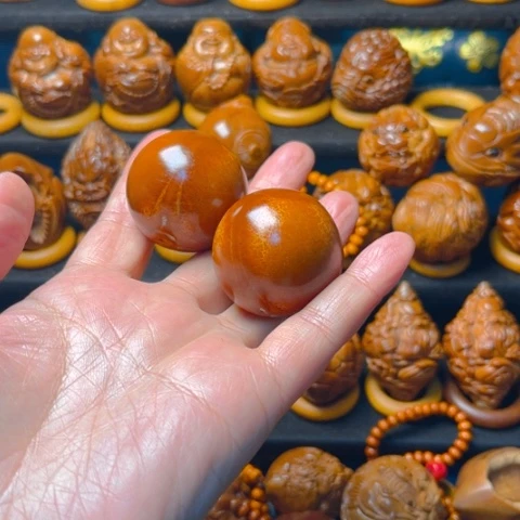 核桃手串/手链起*吧橄榄核