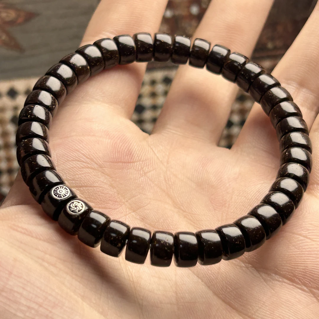 高品印尼椰蒂 纯原生态椰蒂药片归圆手串