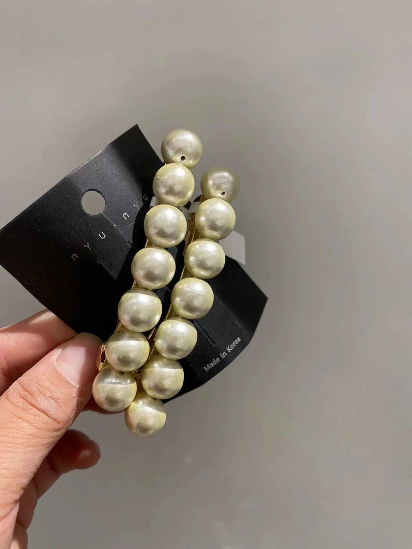 帽之都气质甜美珍珠一字夹