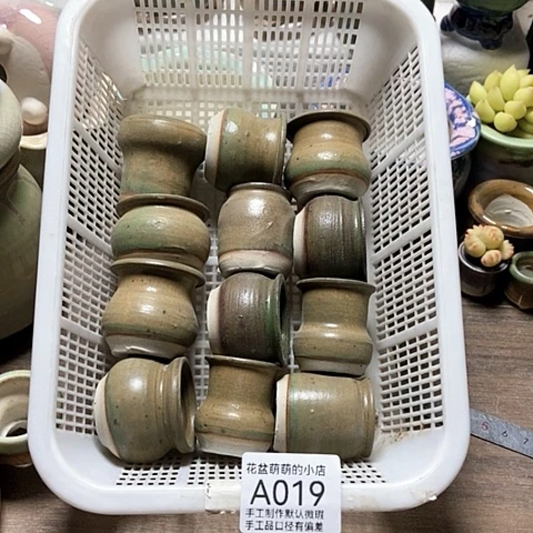 紫砂花盆019微瑕品口径3厘米左右的