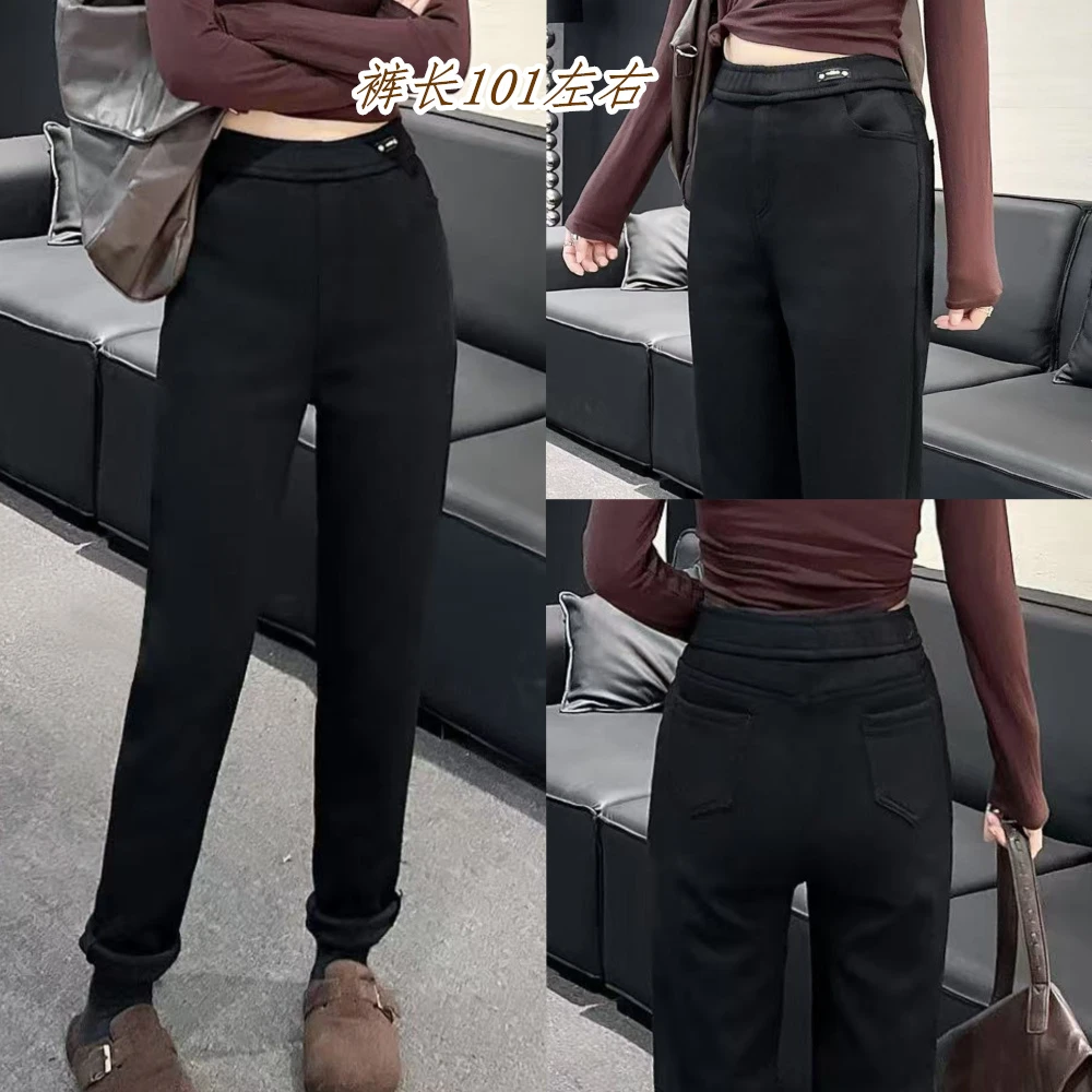 百搭显瘦净版加绒小脚裤小黑裤休闲裤