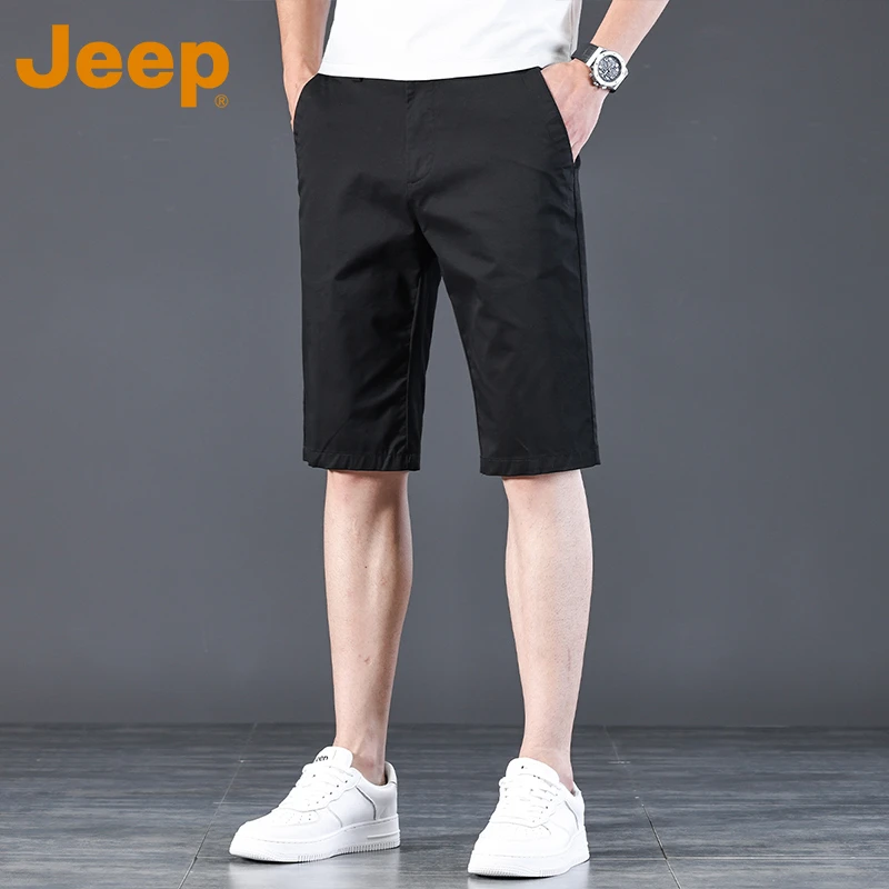 JEEP/吉普2025夏季男士新款宽松直筒薄款冰丝休闲短裤高级感男装