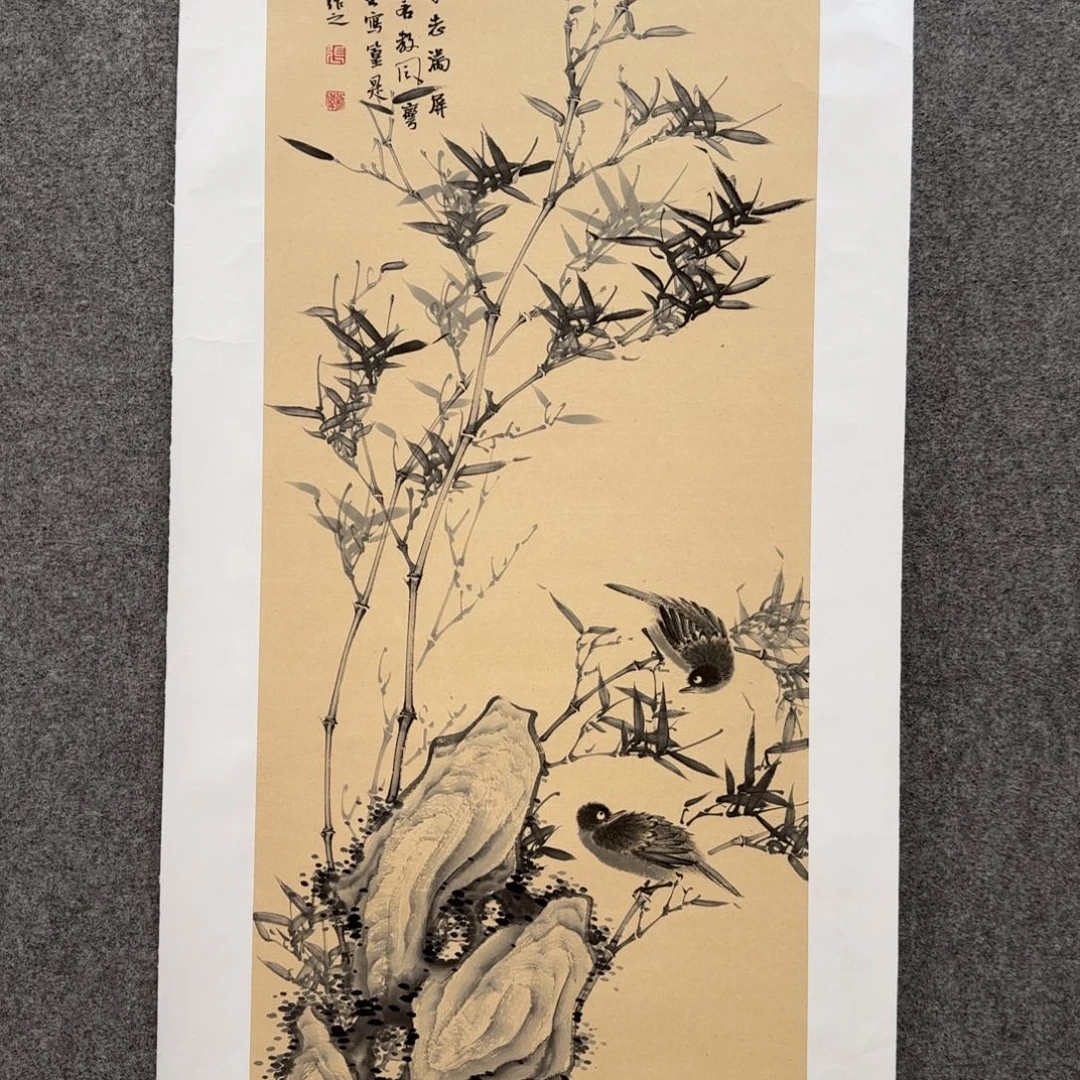 国画zz写竹人老师手绘作品
