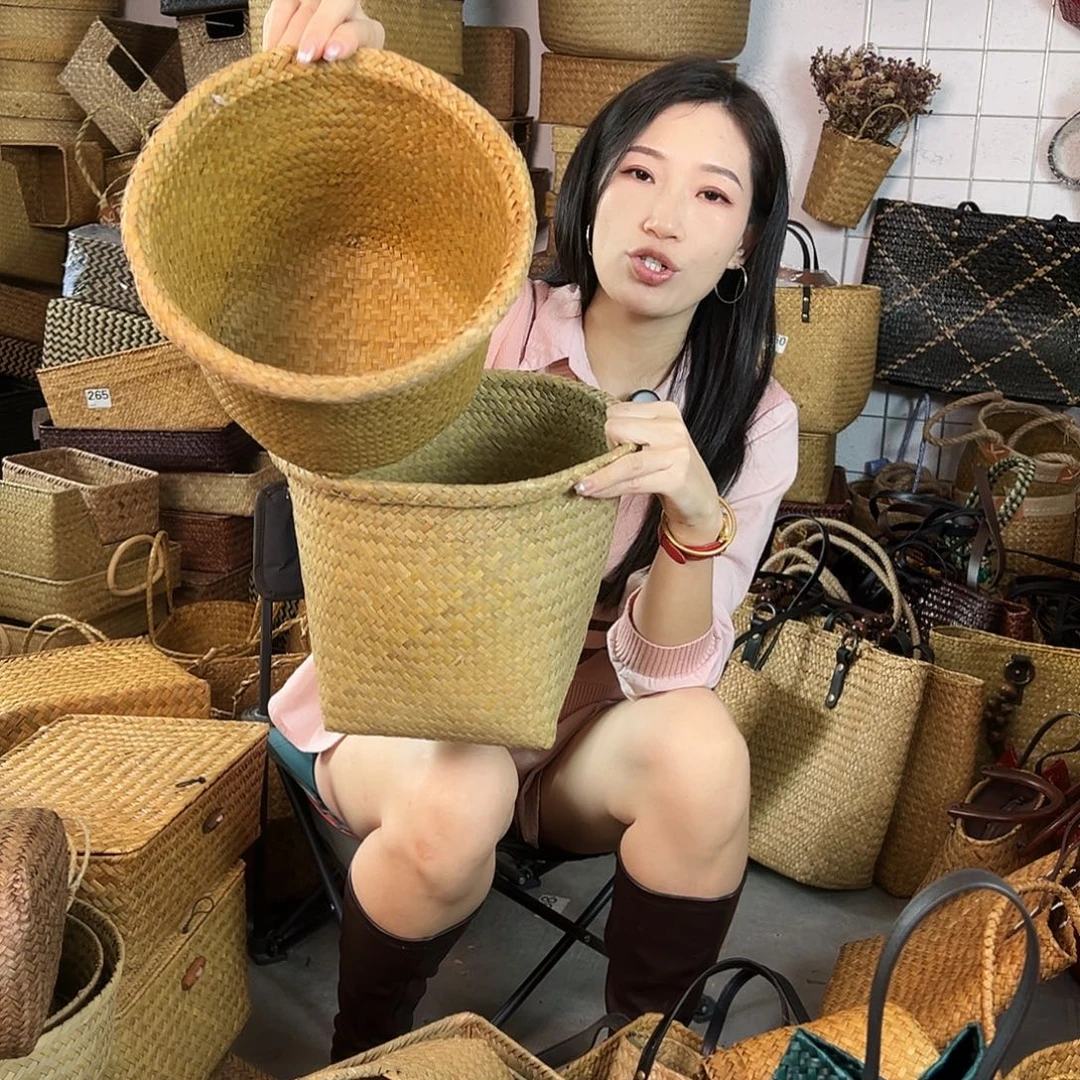 编织带草编包/草编收纳盒微瑕疵