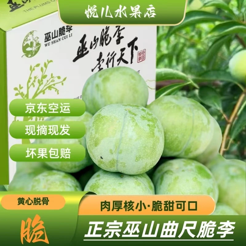 巫山曲尺脆李新鲜现摘现发脱骨脆李当季多汁水果