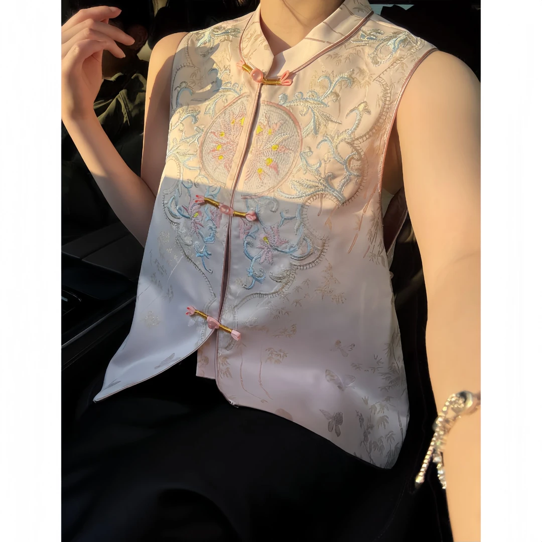 【爱之蔓】新中式四季马甲国风精致百搭气质女装重工刺绣