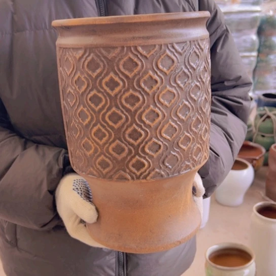 紫砂花盆高30口20————-