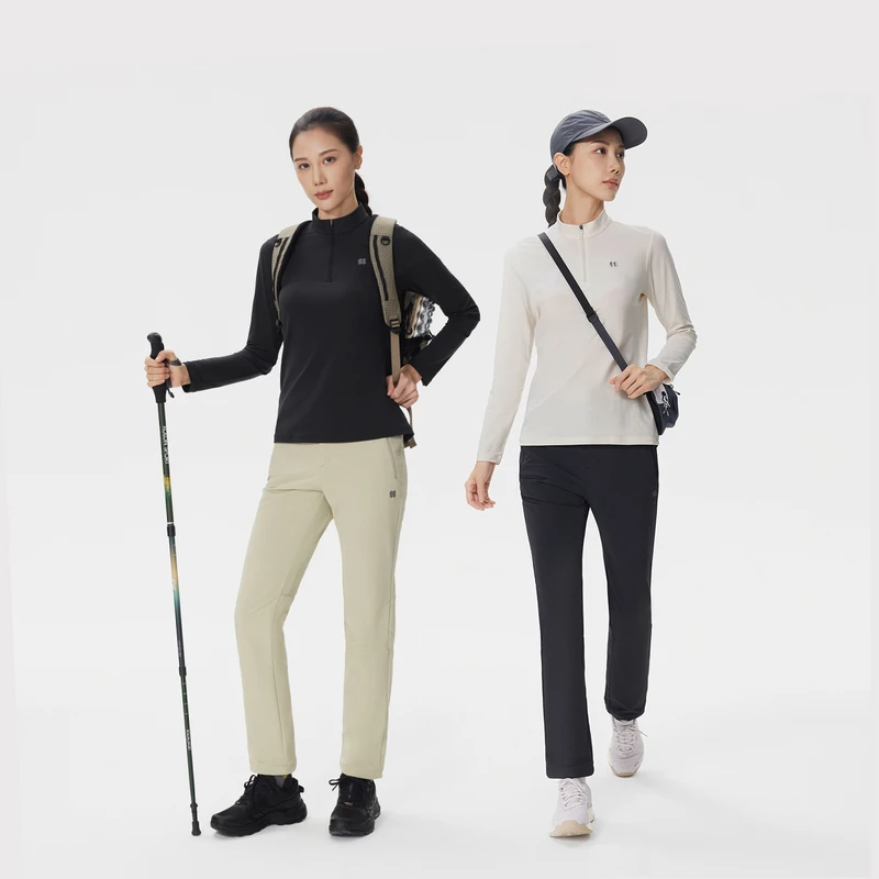 KOLON SPORT可隆秋冬新款T恤女士S-FUNCTIONAL半拉链长袖内搭