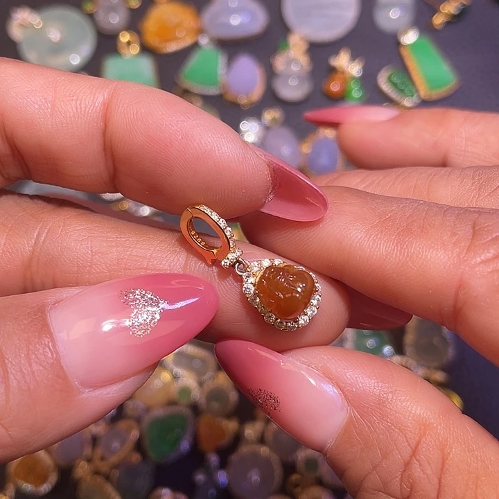 翡翠银S925镶嵌颈饰