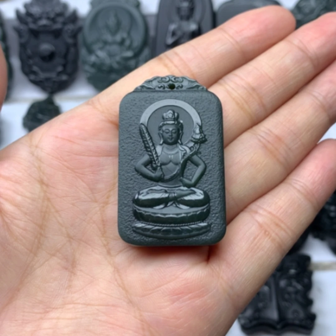 【闪购商品】颈饰未镶嵌和田玉双面雕刻