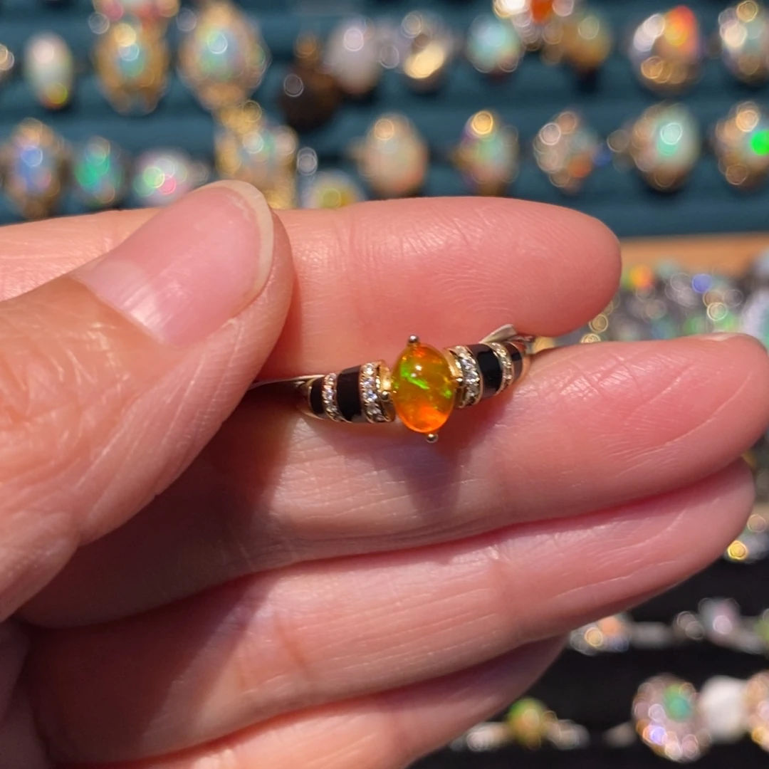 欧泊银S925镶嵌戒指