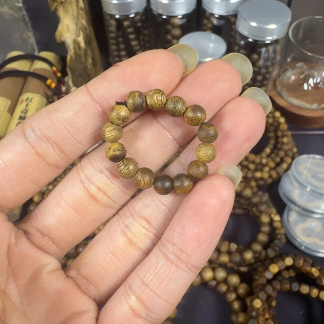 沉香沉香碎屑奇楠沉香小戒指