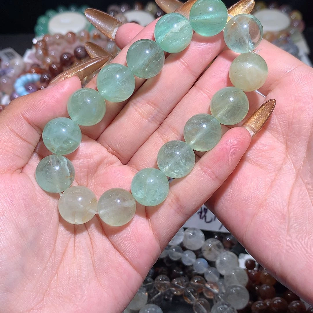 未镶嵌手链水晶曼波绿萤石15