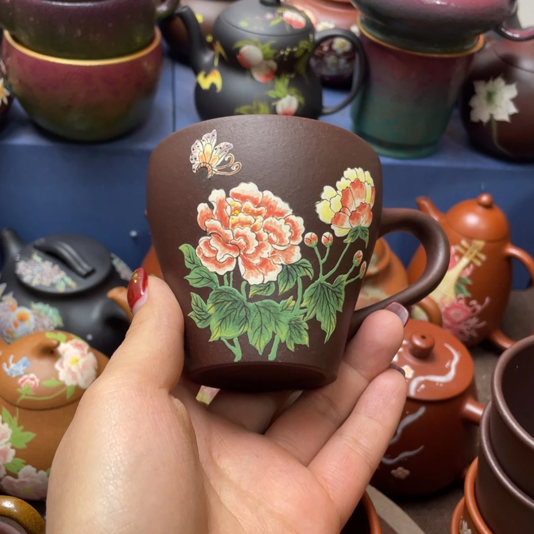 茶杯红泥紫砂主人杯180cc