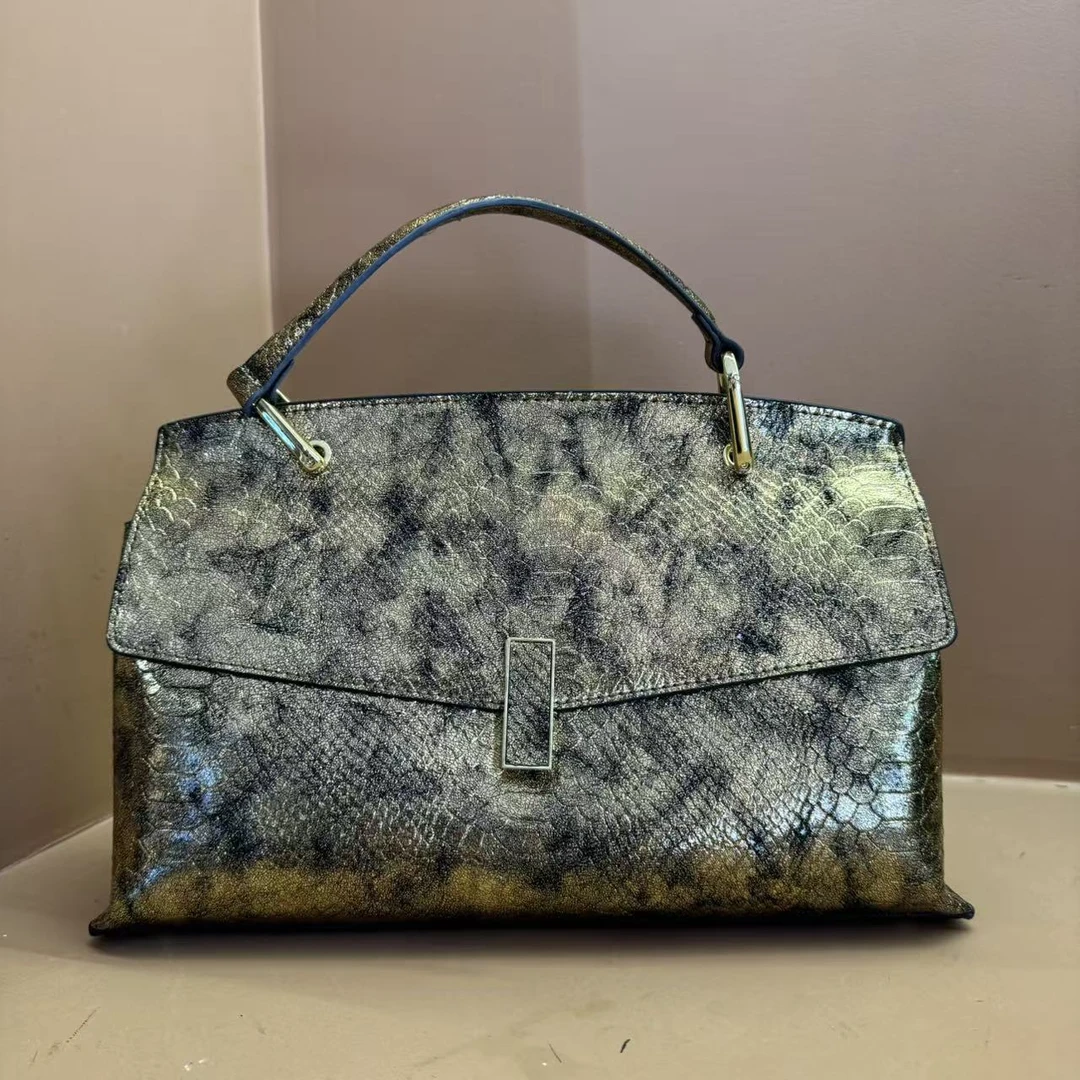 【糖糖专属】气质熟女单根托特包斜挎包绿色时尚蛇头肩包