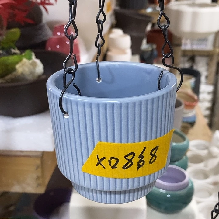 陶瓷花盆有孔 瑕疵介意勿拍