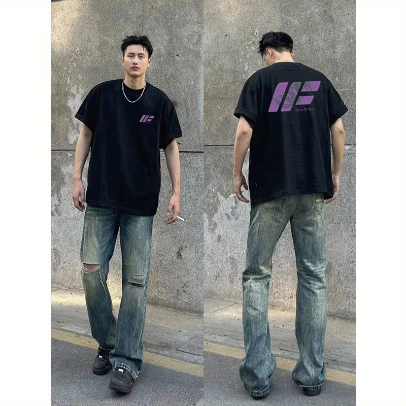 NFV【重磅纯棉】cleanfit美式休闲短袖T恤潮流运动宽松情侣夏季ins