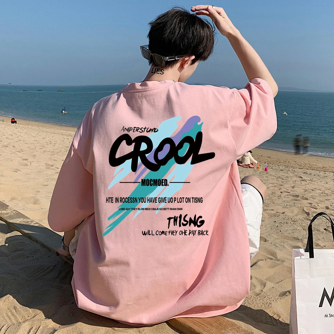 元赫短袖t恤男夏季休闲百搭纯棉美式潮牌宽松大码港风半袖体恤衫