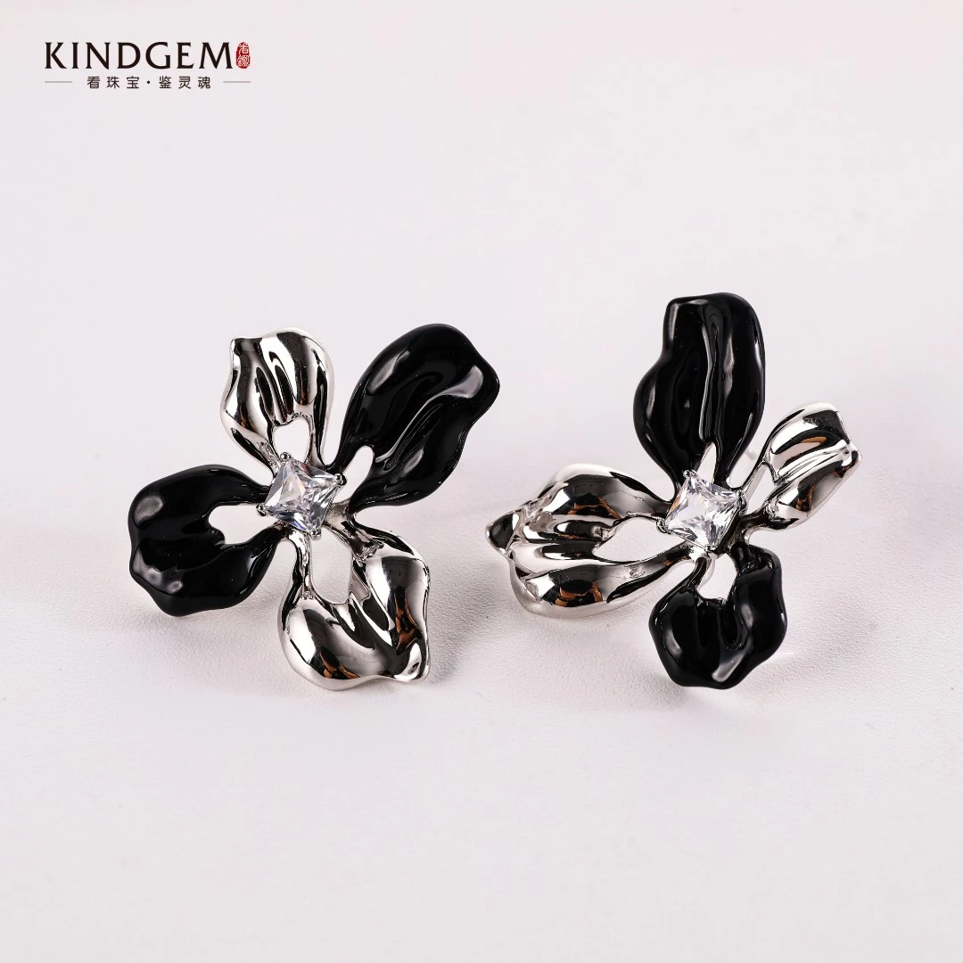 铜合金合成锆石耳饰 BB83XIPC-26069轻奢气质百搭精致简约耳环