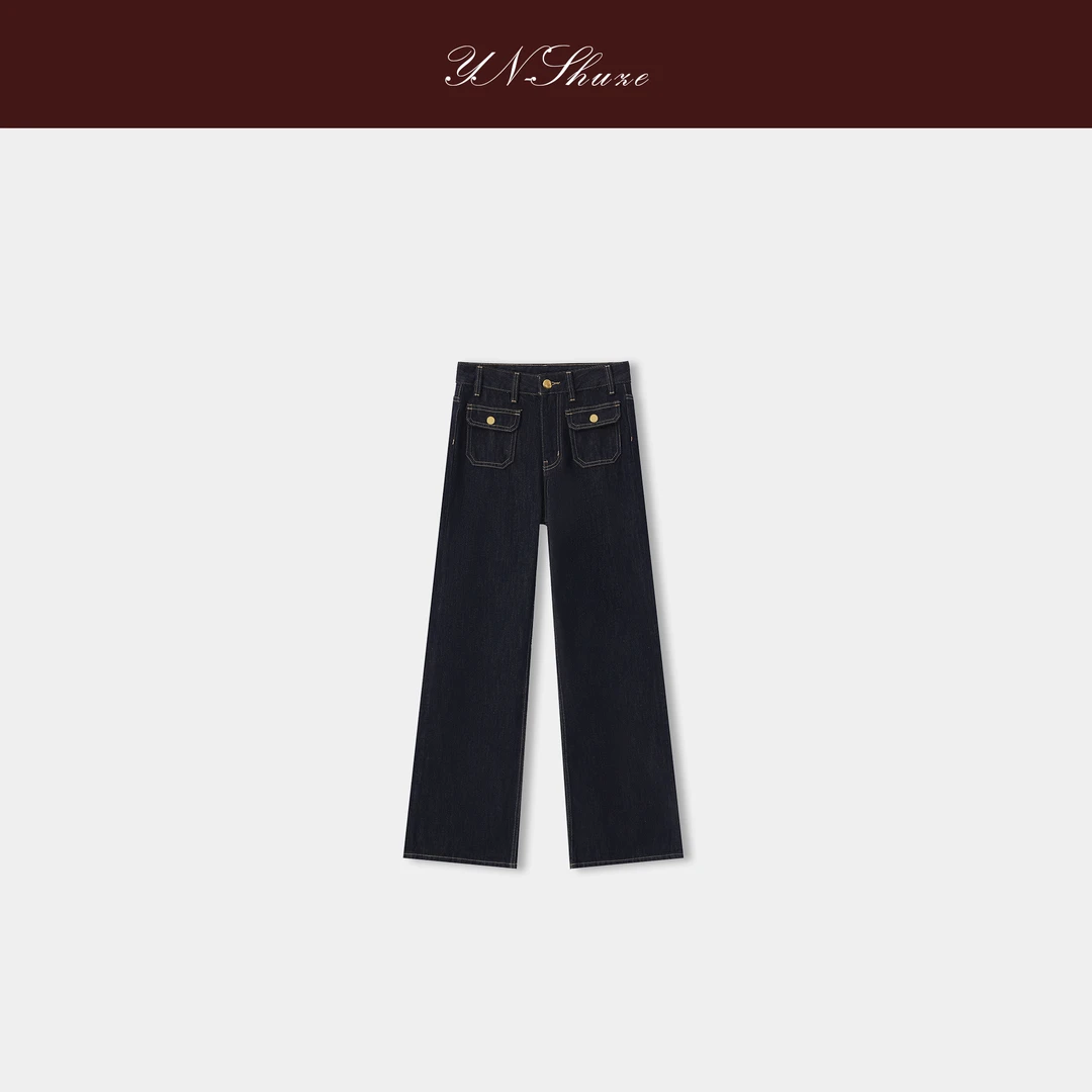 YN-SHUZE【时髦腿精】高级感百搭水洗直筒牛仔裤SZ-YNB-L1030