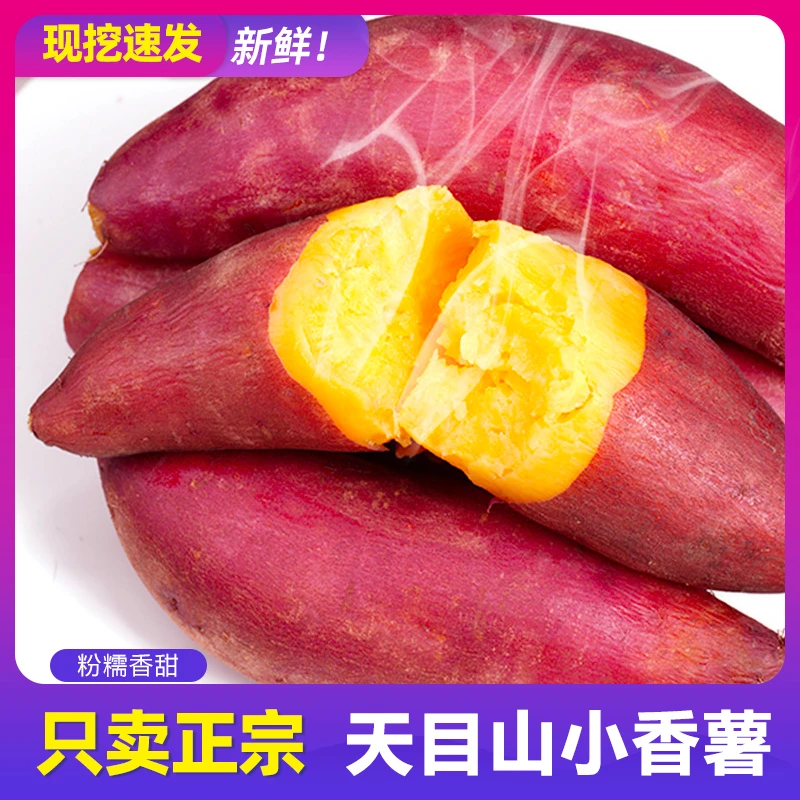 临安天目山小香薯正宗板栗红薯新鲜农家自种小番薯地瓜粗粮主食