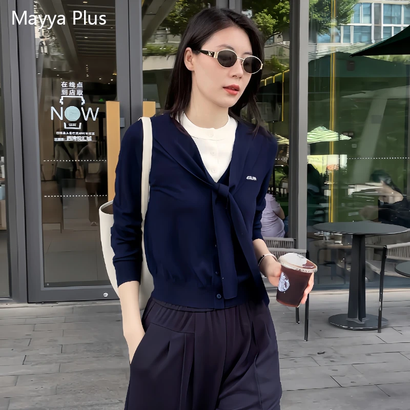 【济州岛】Mayya Plus麦芽定制轻奢气质流光风针织上衣32536853