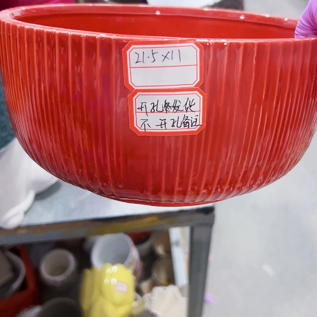 有孔外贸尾单陶瓷花盆凑单10米包邮