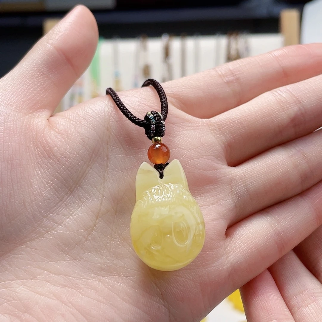 蜜蜡未镶嵌裸石蜜蜡吊坠