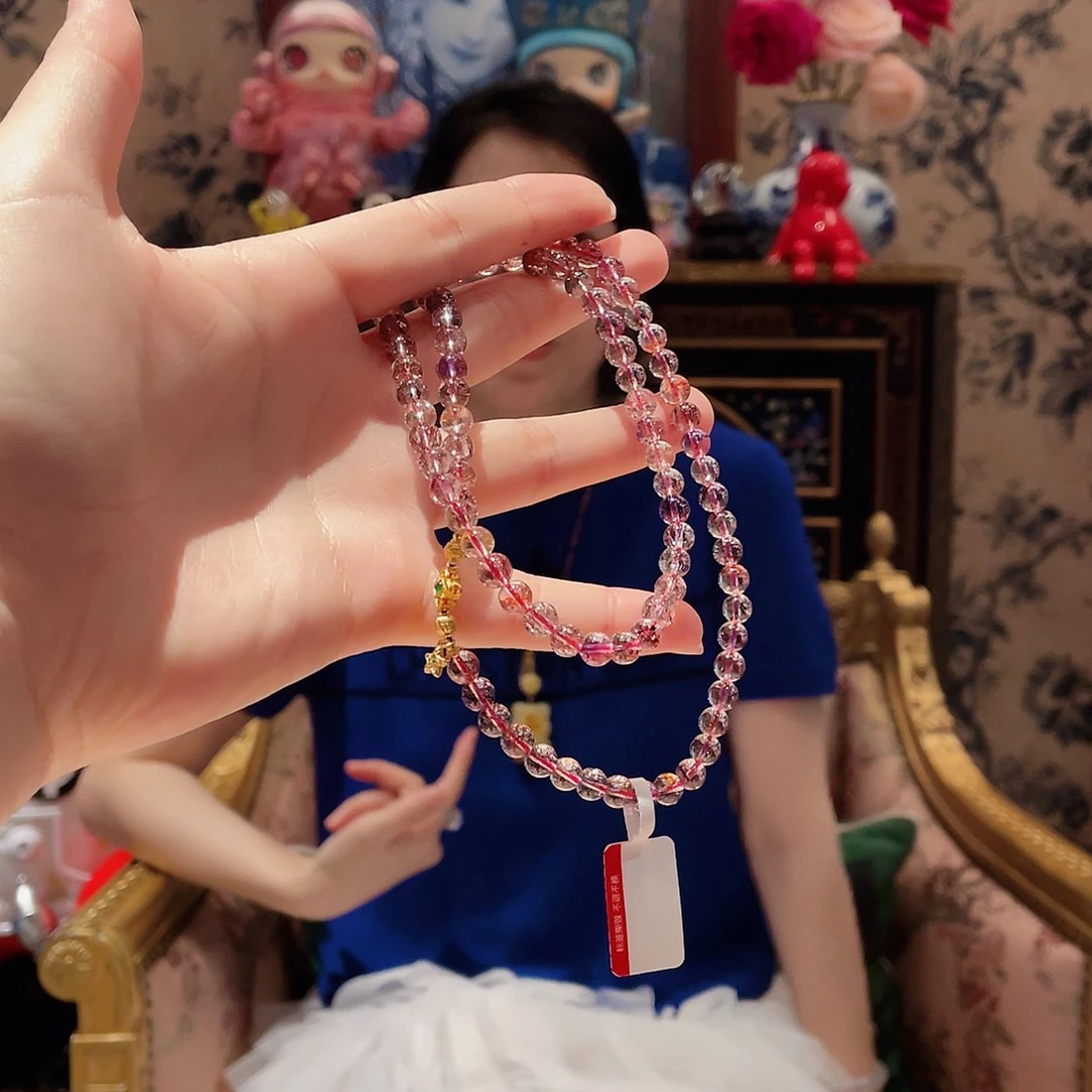 水晶颈饰18K金镶嵌颈饰