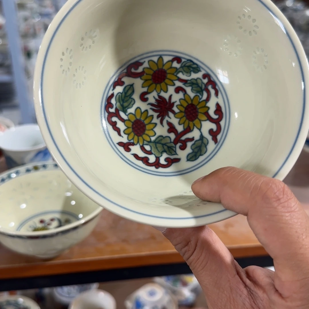 瓷片摆件手绘瓷器全部处理