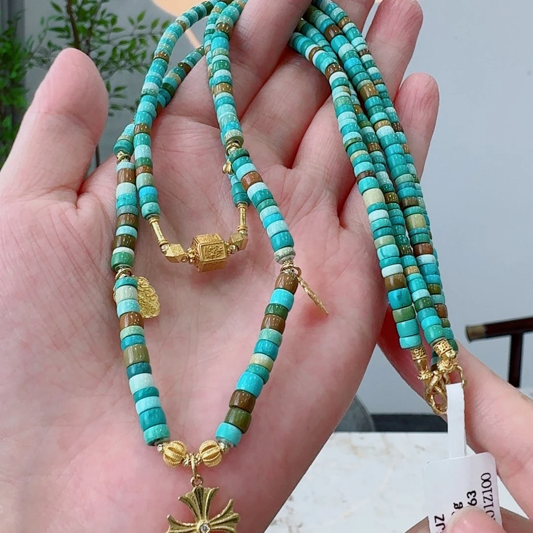 绿松石18K金镶嵌珠宝奇石