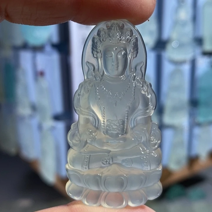 岫玉未镶嵌颈饰吊坠