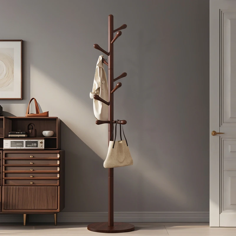 轻奢衣架家用挂衣架卧室加厚加粗网红树枝晾衣架秋冬衣帽架落地式