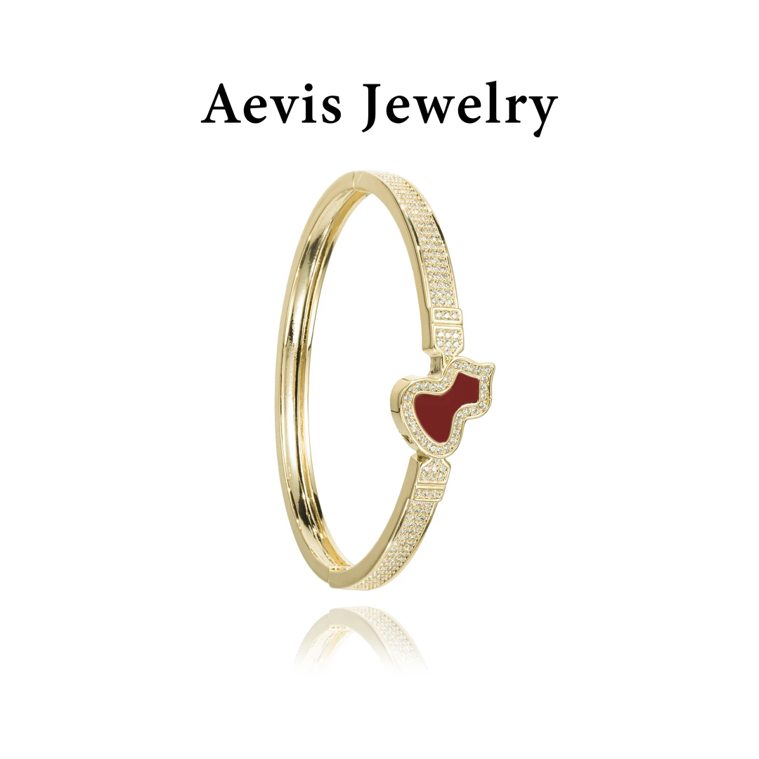 铜合金手镯 AevisJewelry葫芦手镯女生时尚高级感百搭轻奢-6220