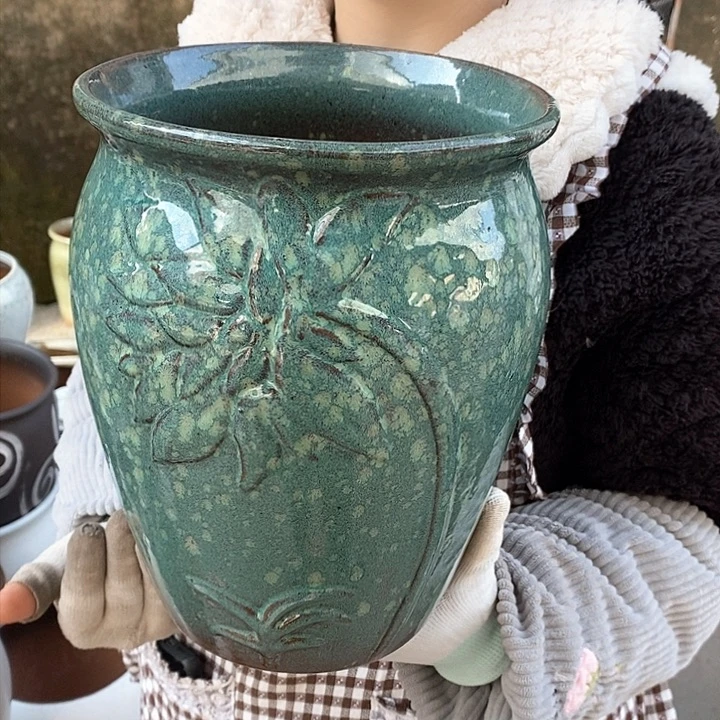 紫砂花盆正品口20高25