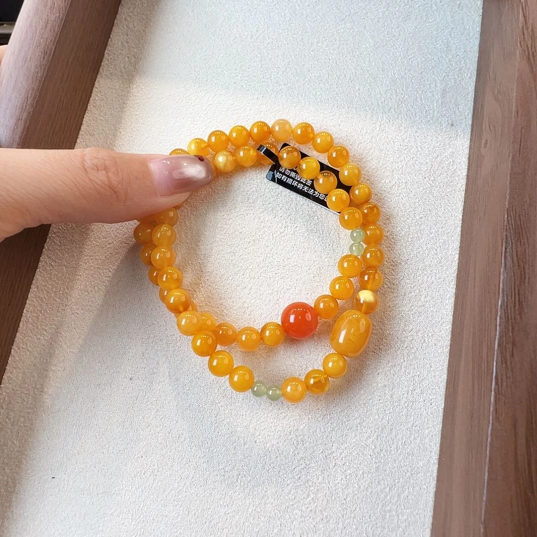 手链蜜蜡未镶嵌蜜蜡6.6mm