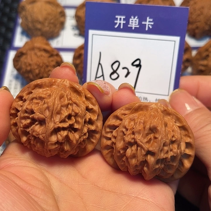 桃核把件42宫灯A829