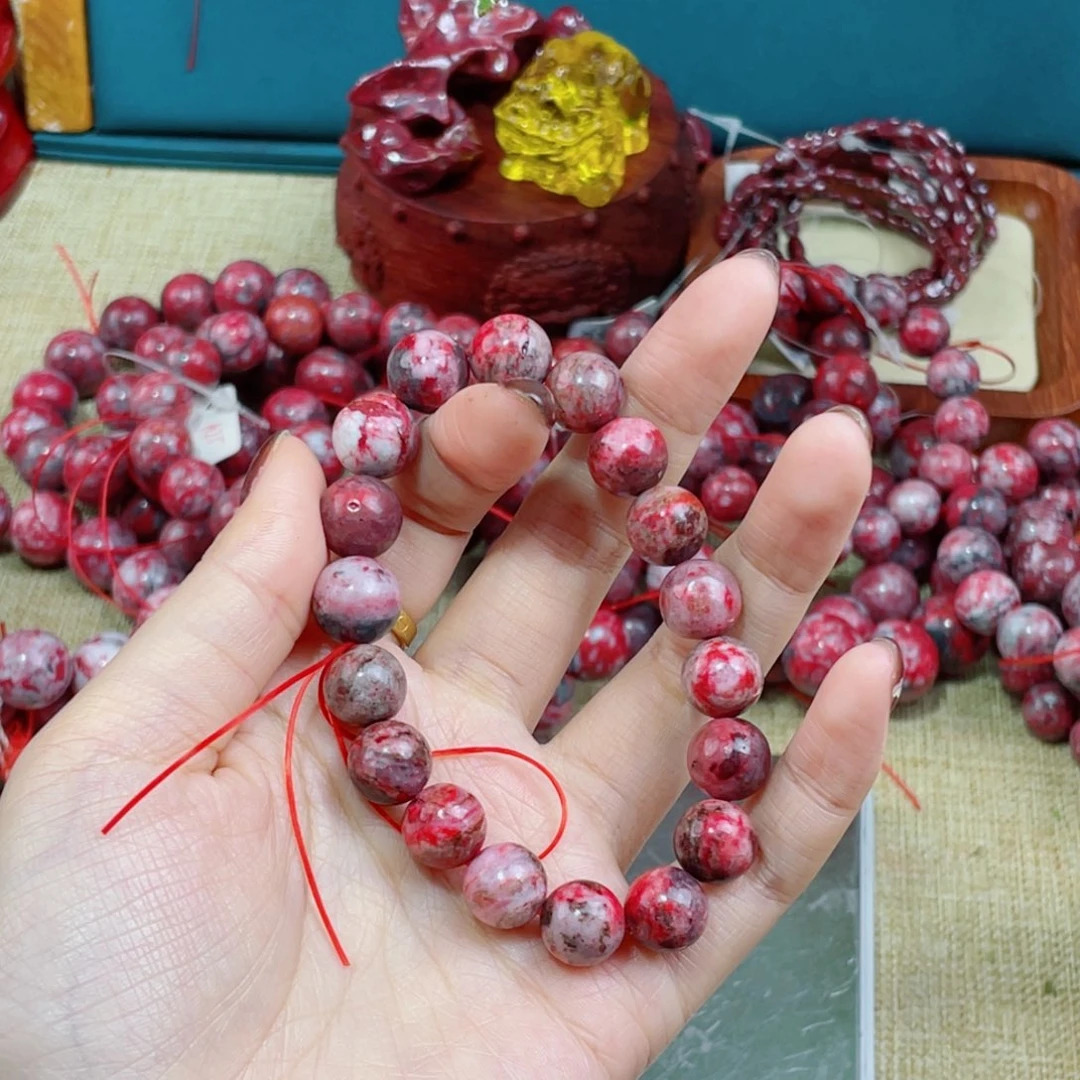*****天然辰砂天然原石手串