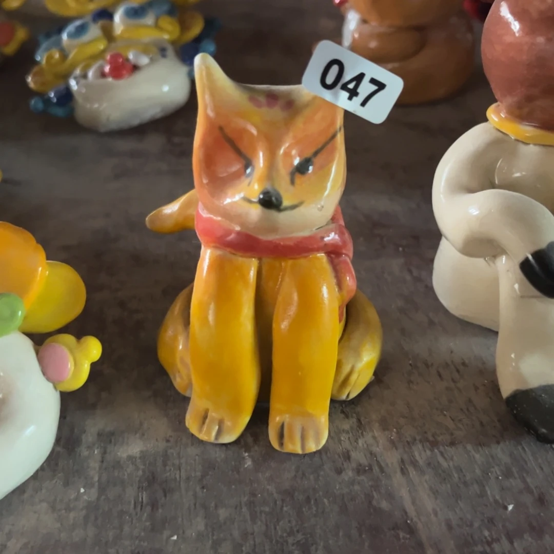 摆件纯手工抽象陶瓷摆件微瑕047