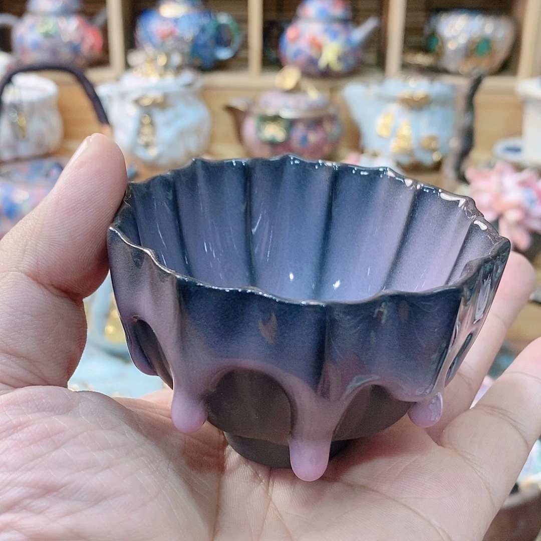粗陶志野柴烧茶器