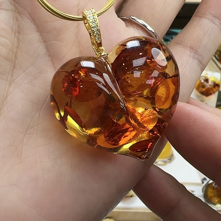 琥珀银S925镶嵌珠宝奇石