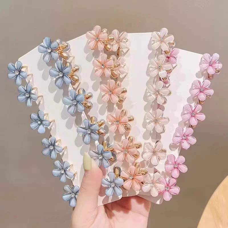 山茶花公主头抓夹女发夹刘海小巧精致小号发卡迷你侧边小夹子头饰