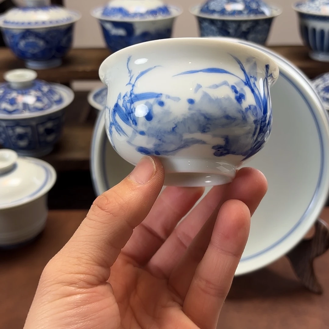 景德镇纯手工写意杯