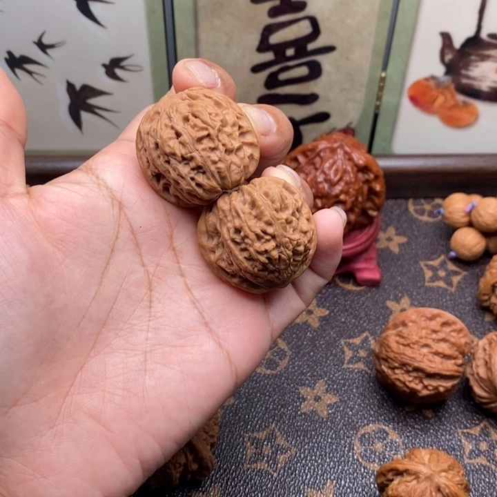 文玩核桃把件35磨盘