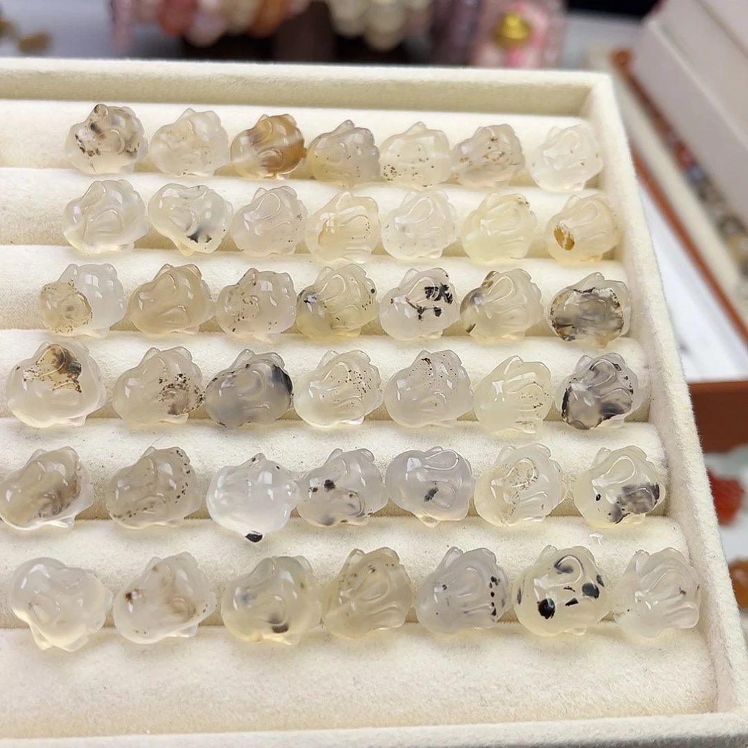 玛瑙/玉髓合金戒指兔子