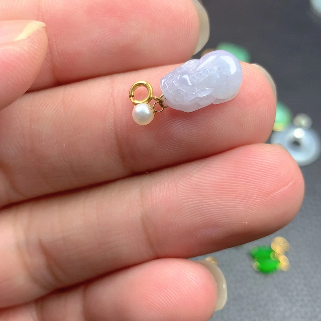 【闪购商品】颈饰18K金镶嵌翡翠翡翠