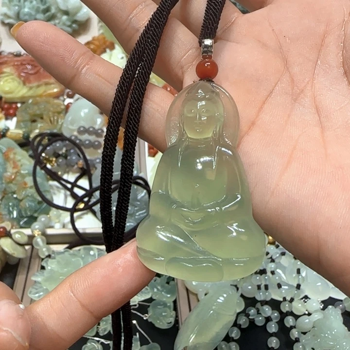 蛇纹石玉未镶嵌吊坠