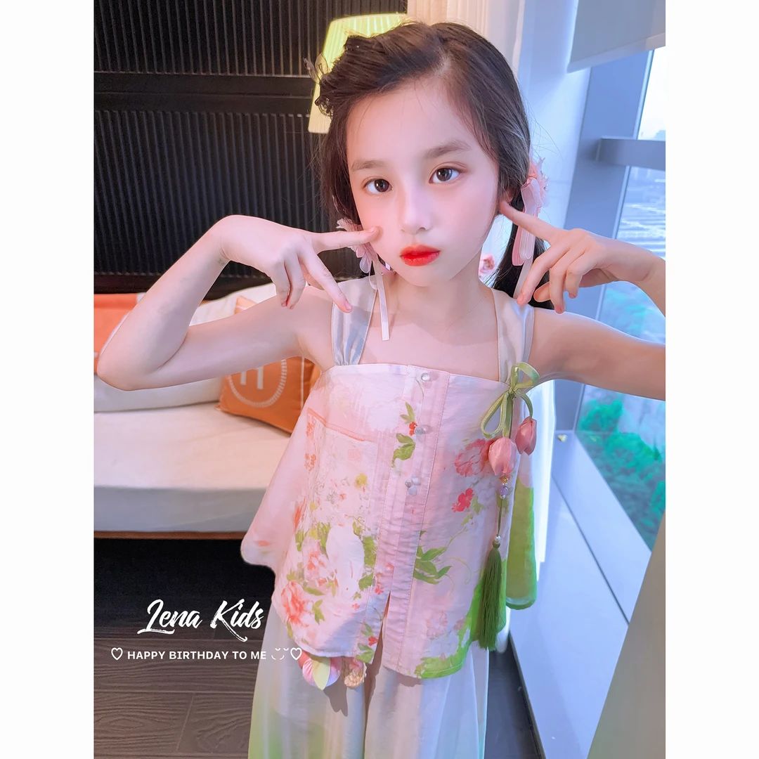 Lenakids【现货】【新中式·巨显白国风天丝气质女宝套装】25052702