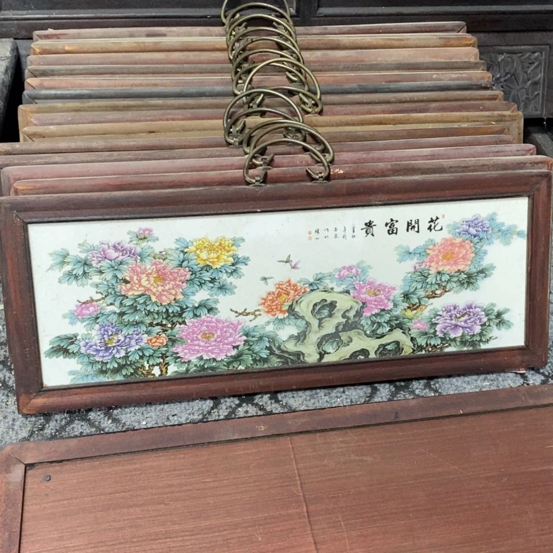 瓷片53*21 景德镇瓷板画柴窑烧制