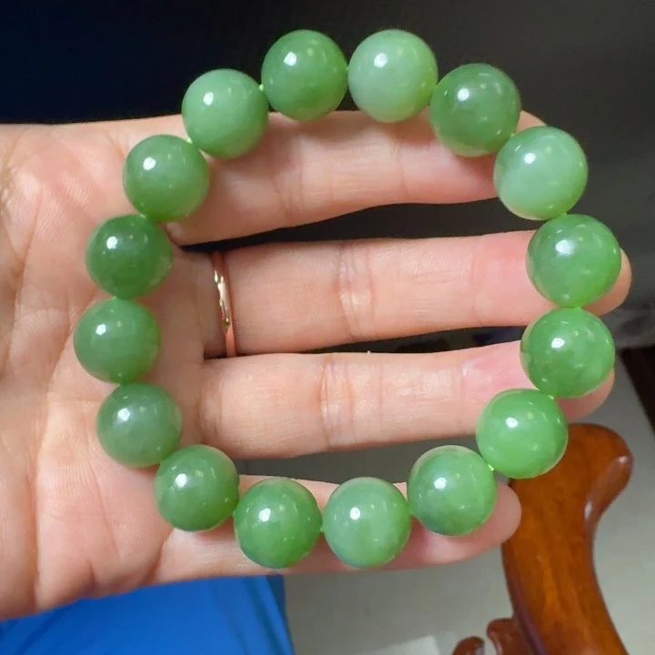 和田玉未镶嵌颈饰粉绿卡13